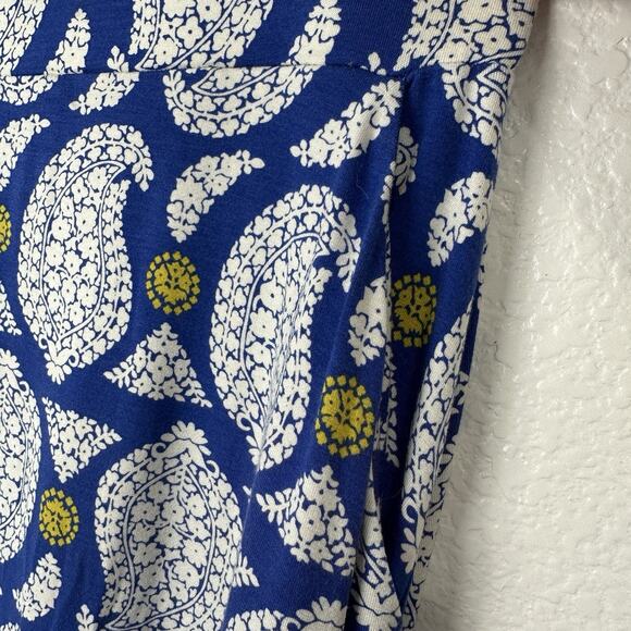 Boden Maxi Skirt Women Size 10P Petite Blue Paisley Floral Long Jersey Stretch - Picture 5 of 11